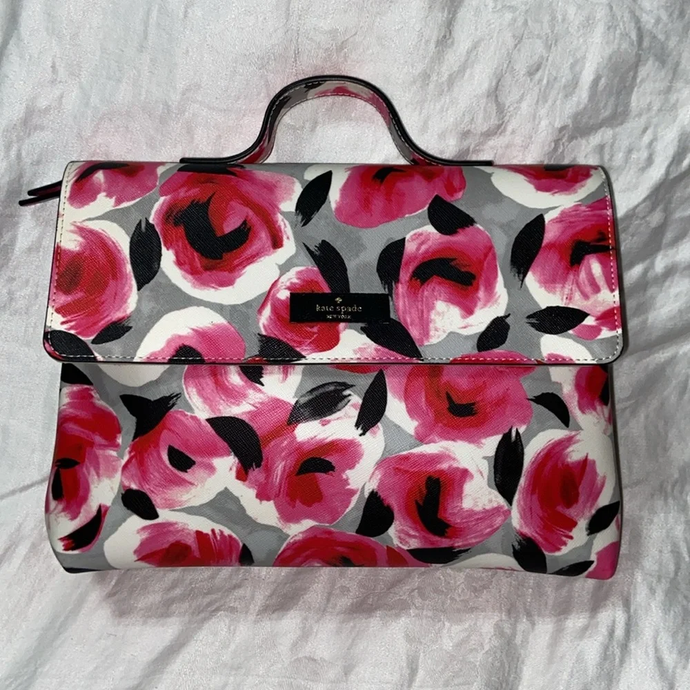 Kate Spade Lita Travel Makeup Bag rose bed shore street